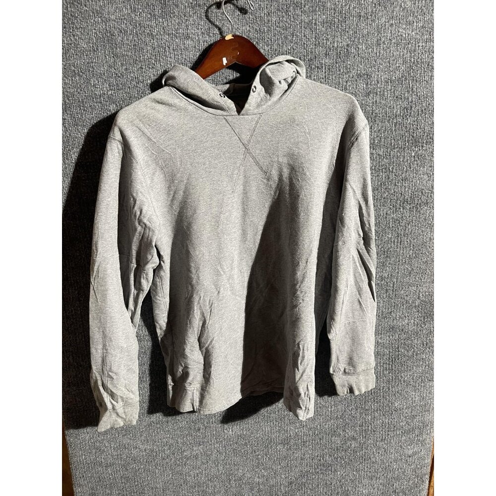 Caliville Hoodie Sweatshirt Mens Medium Gray Pullover Knit Stretch Basic Casual